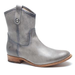 🌵FRYE Melissa Button short zip boots grey 8.5